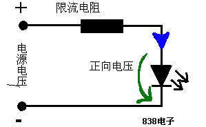 Single led with single resistor